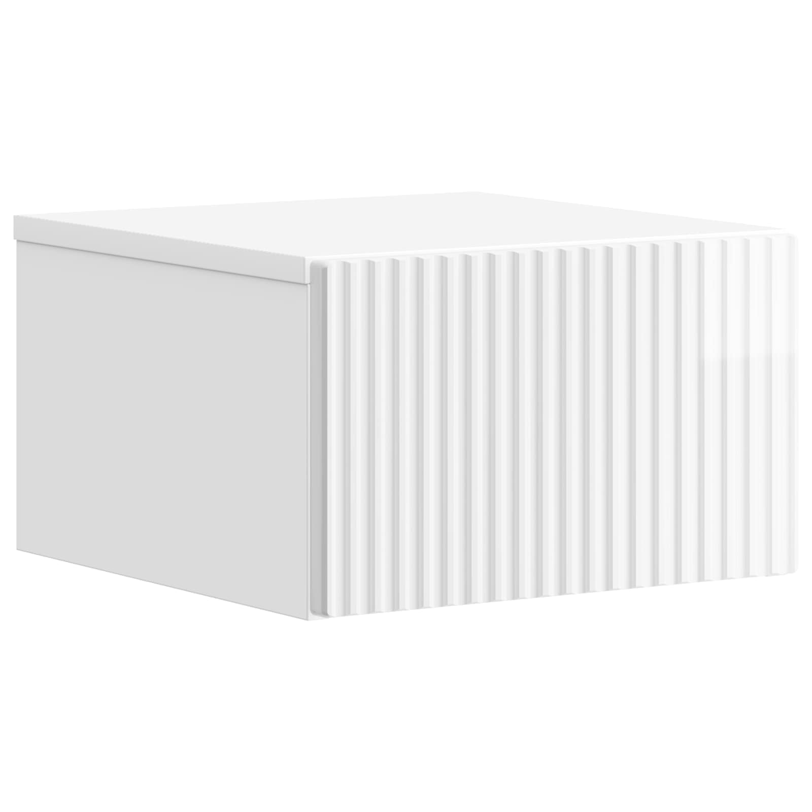 Væghængt Natbord 2 pcs Hvid højglans 33 x 34,5 x 20 cm