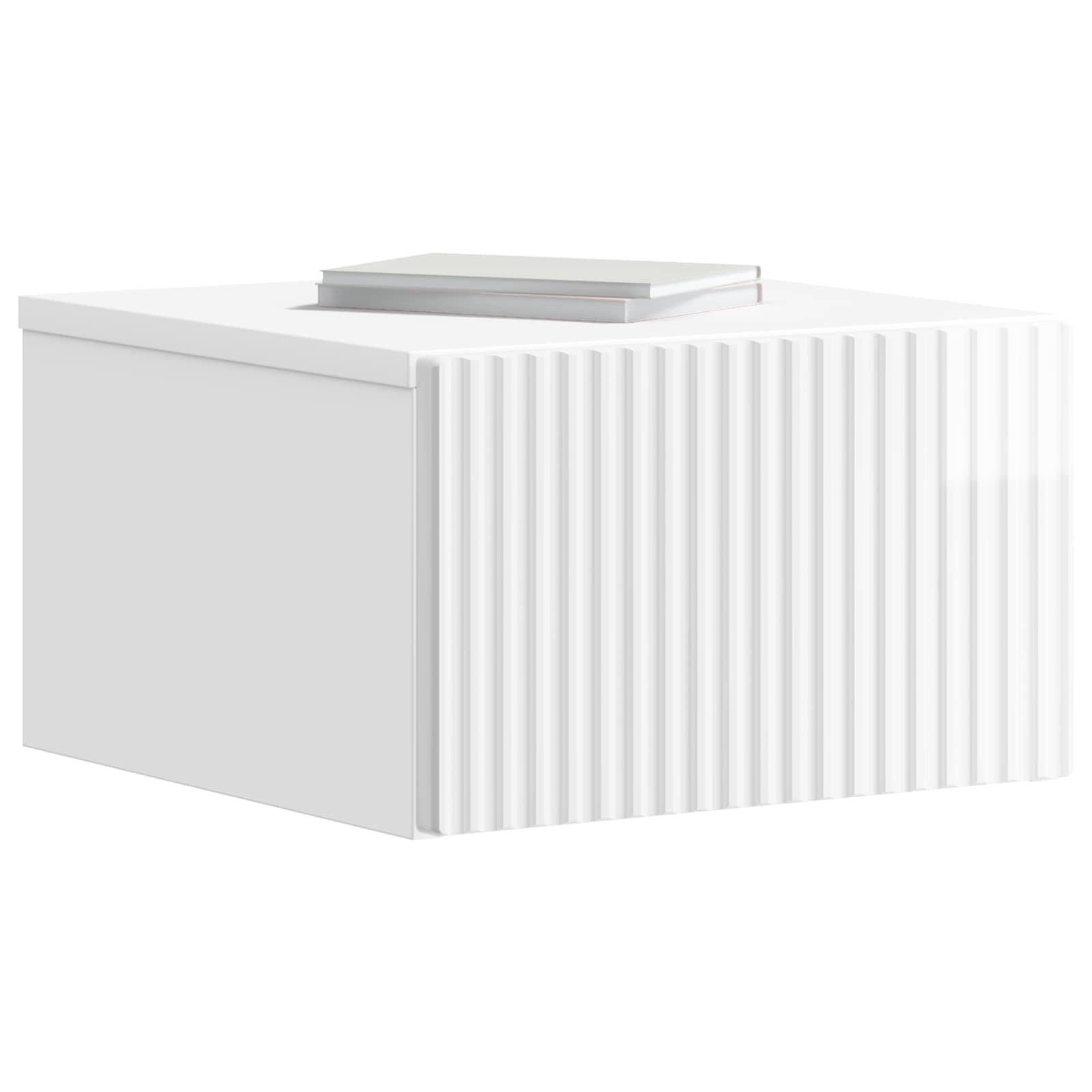 Væghængt Natbord 2 pcs Hvid højglans 33 x 34,5 x 20 cm