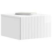 Væghængt Natbord 2 pcs Hvid højglans 33 x 34,5 x 20 cm