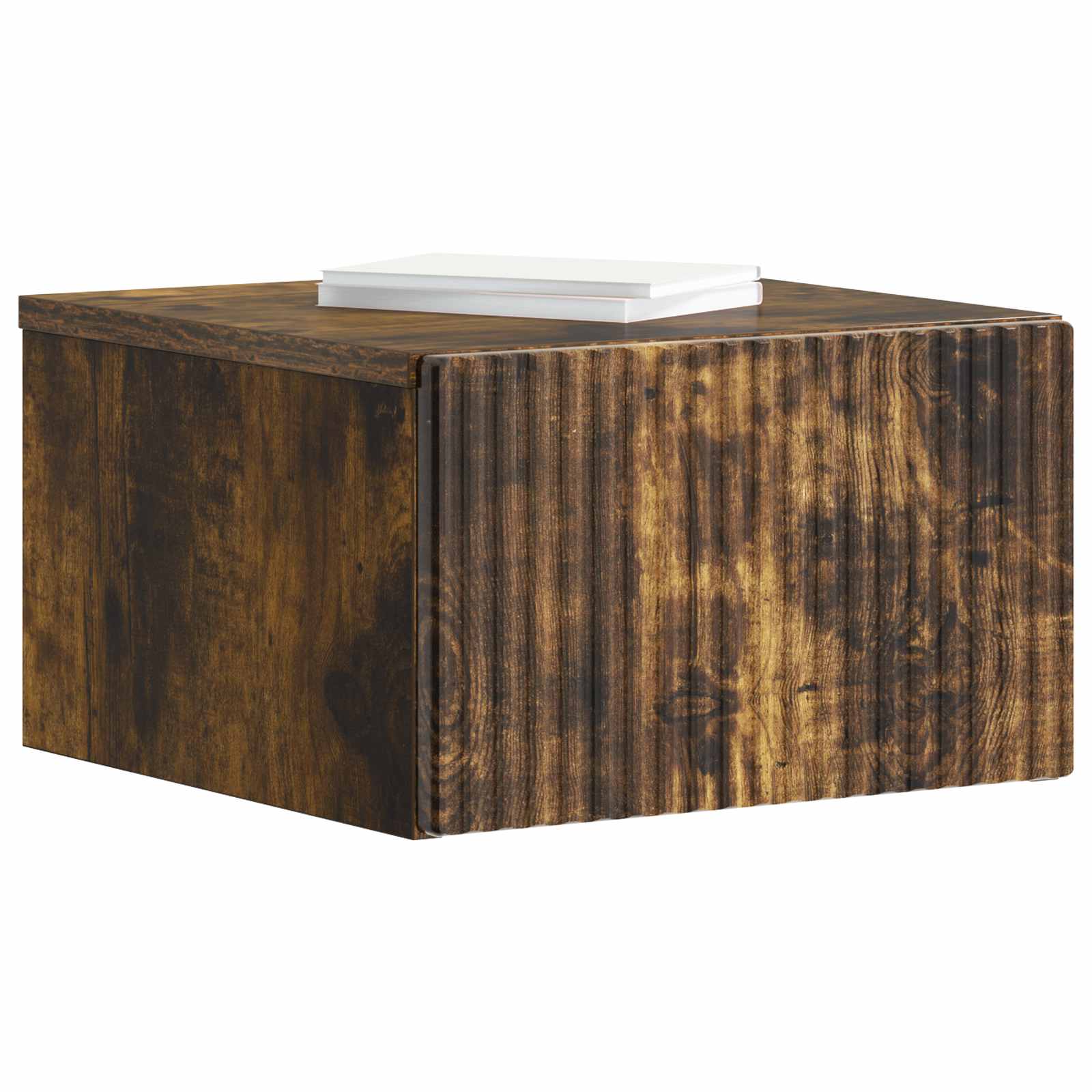 Væghængt Natbord Røget eg 33 x 34,5 x 20 cm Konstrueret træ
