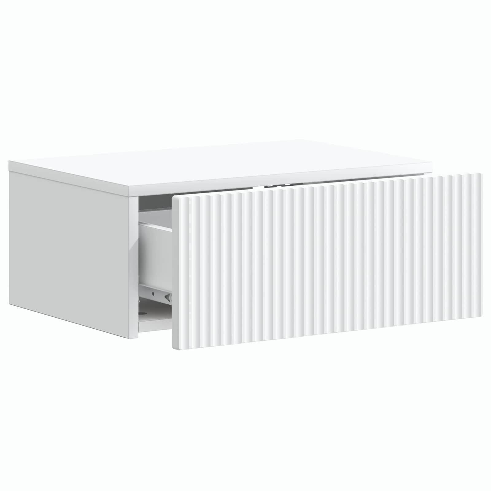 Væghængt Natbord 2 pcs Hvid 49 x 34,5 x 20 cm Konstrueret træ