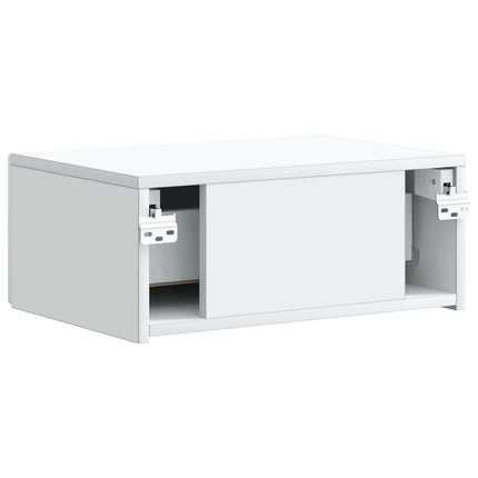 Væghængt Natbord 2 stk. Hvid 49 x 34,5 x 20 cm Konstrueret træ