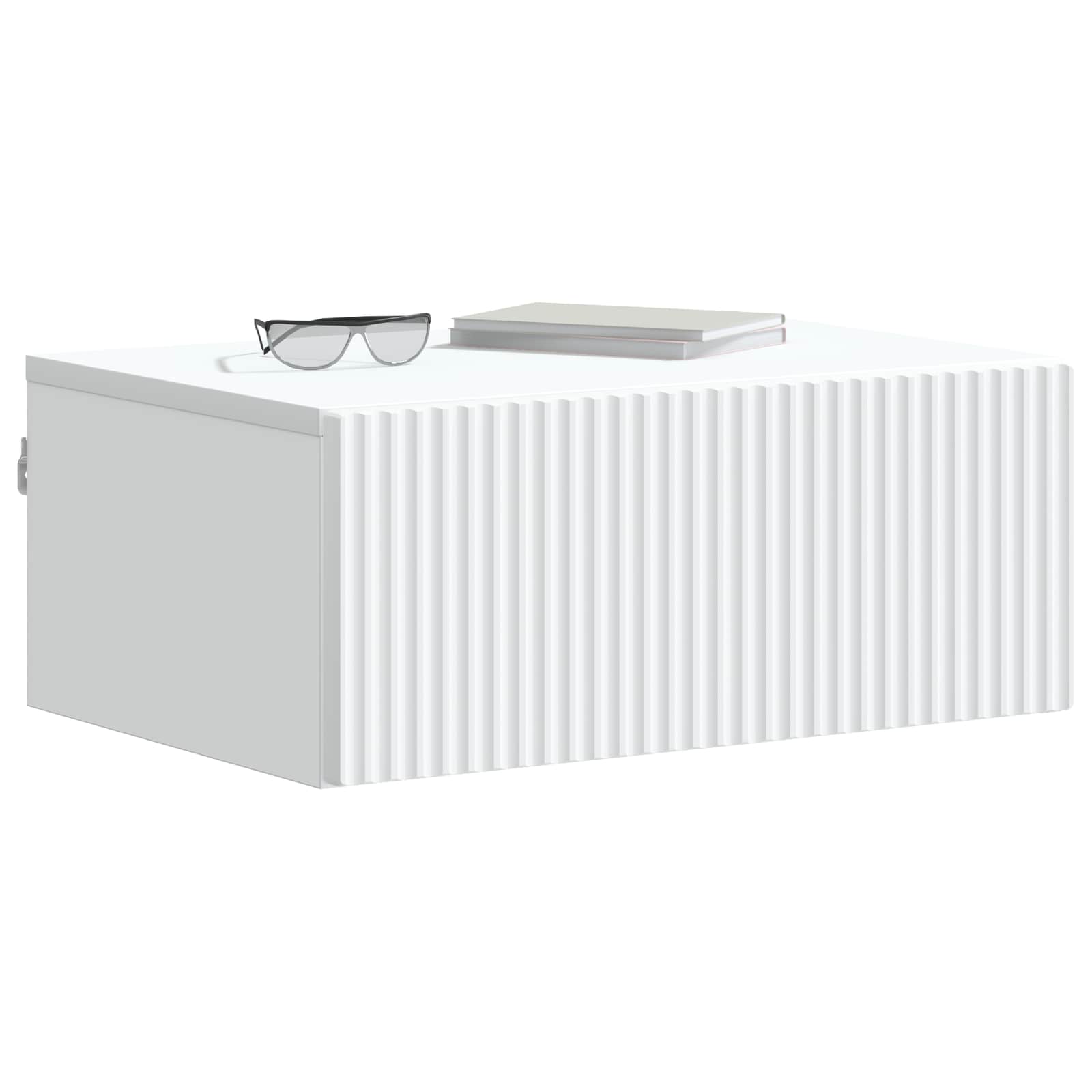 Væghængt Natbord 2 pcs Hvid 49 x 34,5 x 20 cm Konstrueret træ
