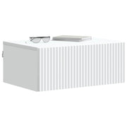 Væghængt Natbord 2 pcs Hvid 49 x 34,5 x 20 cm Konstrueret træ