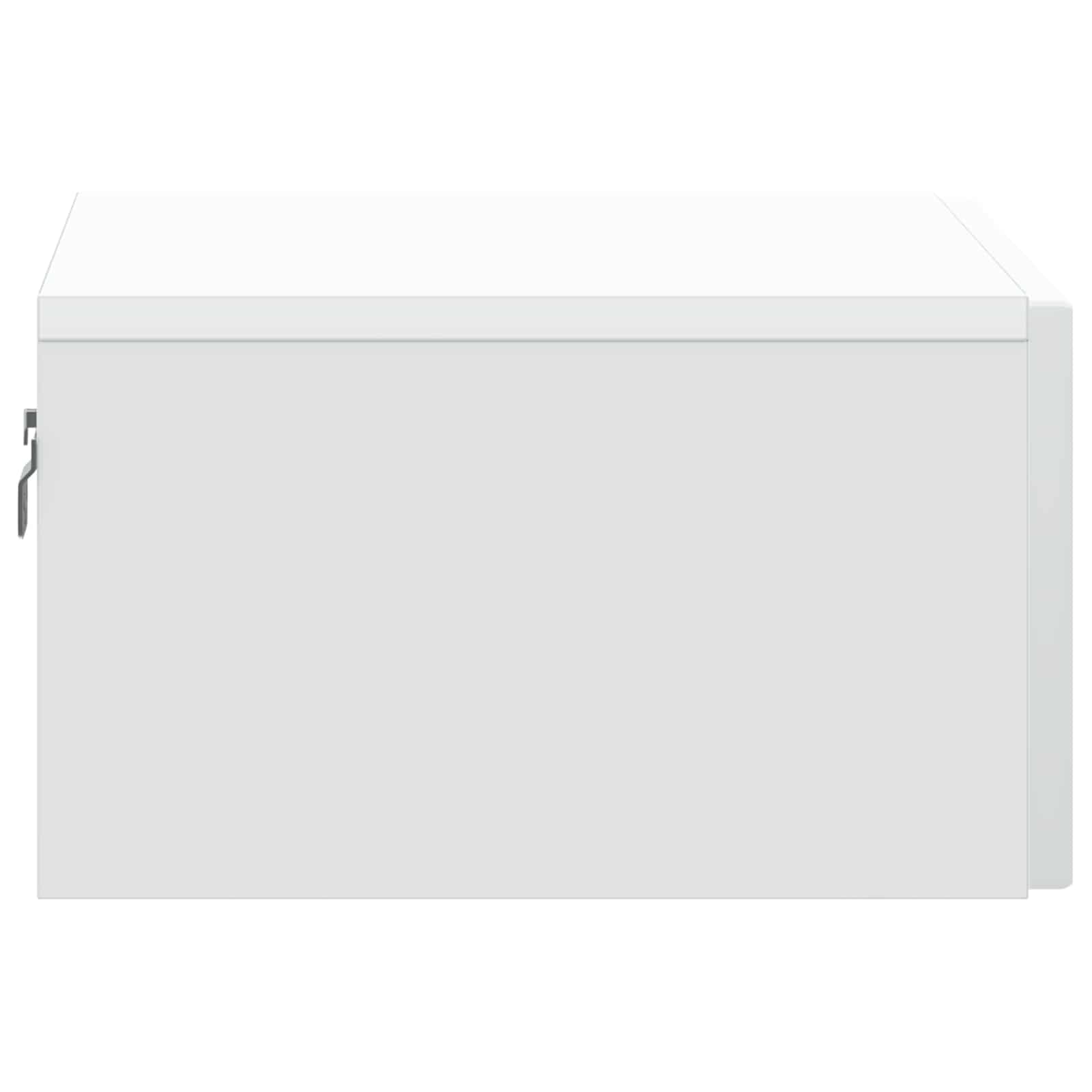 Væghængt Natbord 2 pcs Hvid 49 x 34,5 x 20 cm Konstrueret træ