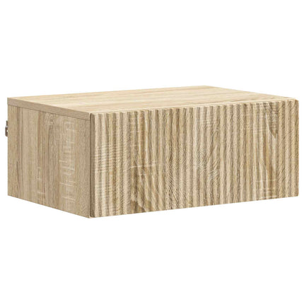 Væghængt Natbord 2 stk. Sonoma-eg 49 x 34,5 x 20 cm