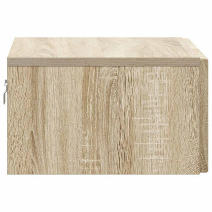 Væghængt Natbord 2 stk. Sonoma-eg 49 x 34,5 x 20 cm