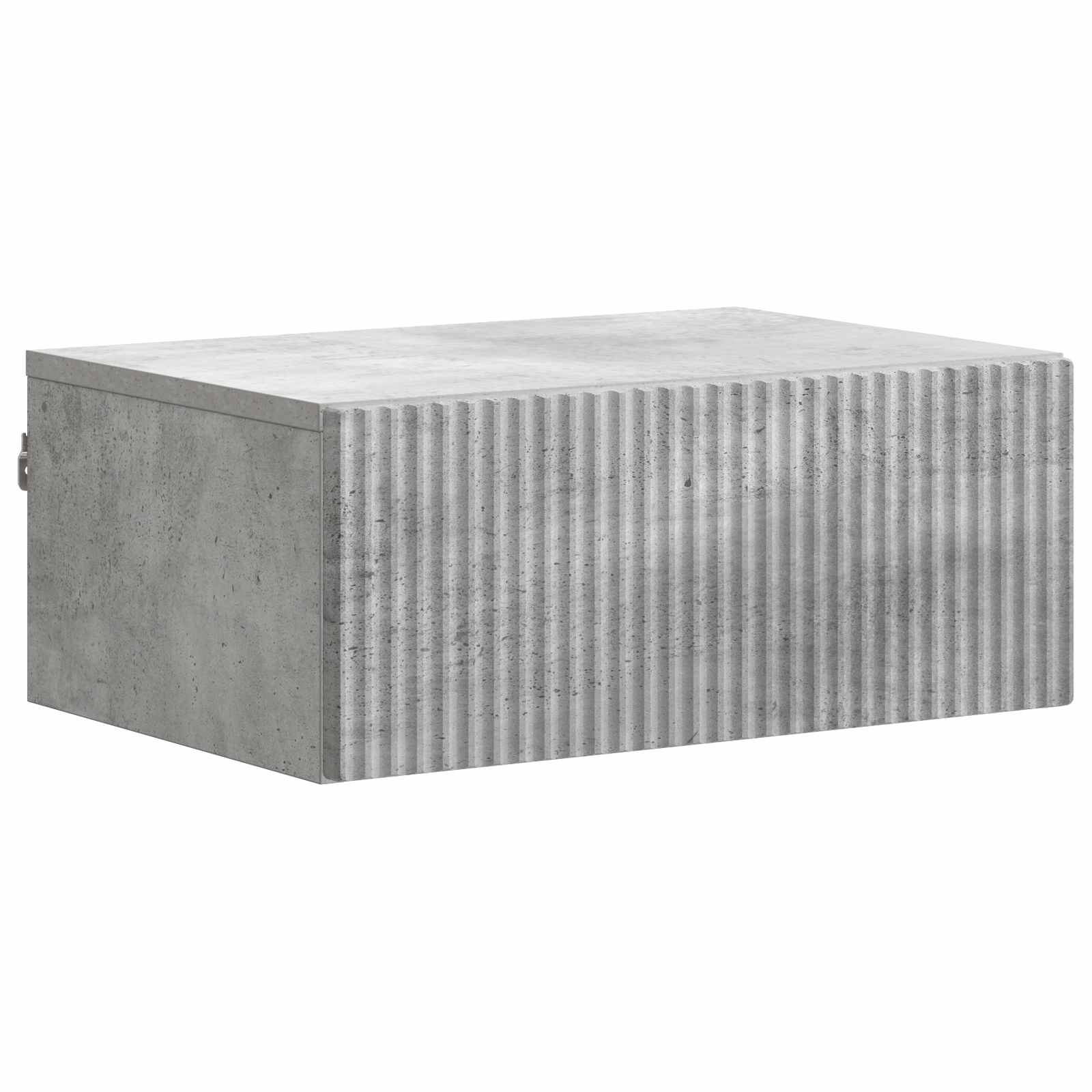 Væghængt Natbord med skuffe 2 pcs Betongrå 49 x 34,5 x 20 cm