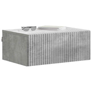 Væghængt Natbord med skuffe 2 pcs Betongrå 49 x 34,5 x 20 cm