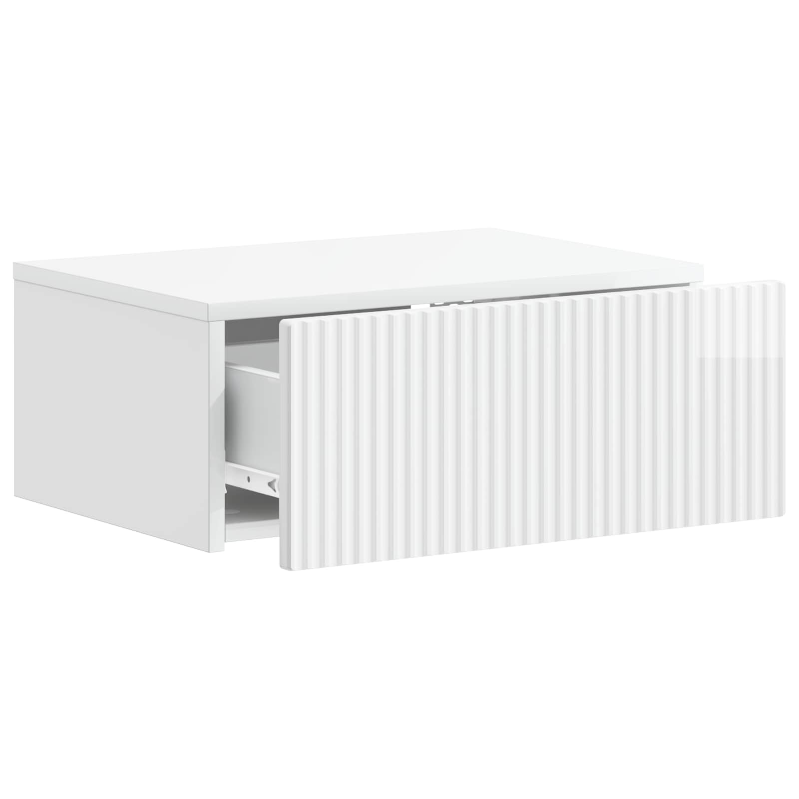 Væghængt Natbord 2 pcs Hvid højglans 49 x 34,5 x 20 cm