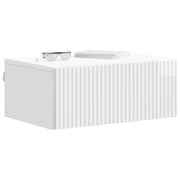 Væghængt Natbord 2 pcs Hvid højglans 49 x 34,5 x 20 cm