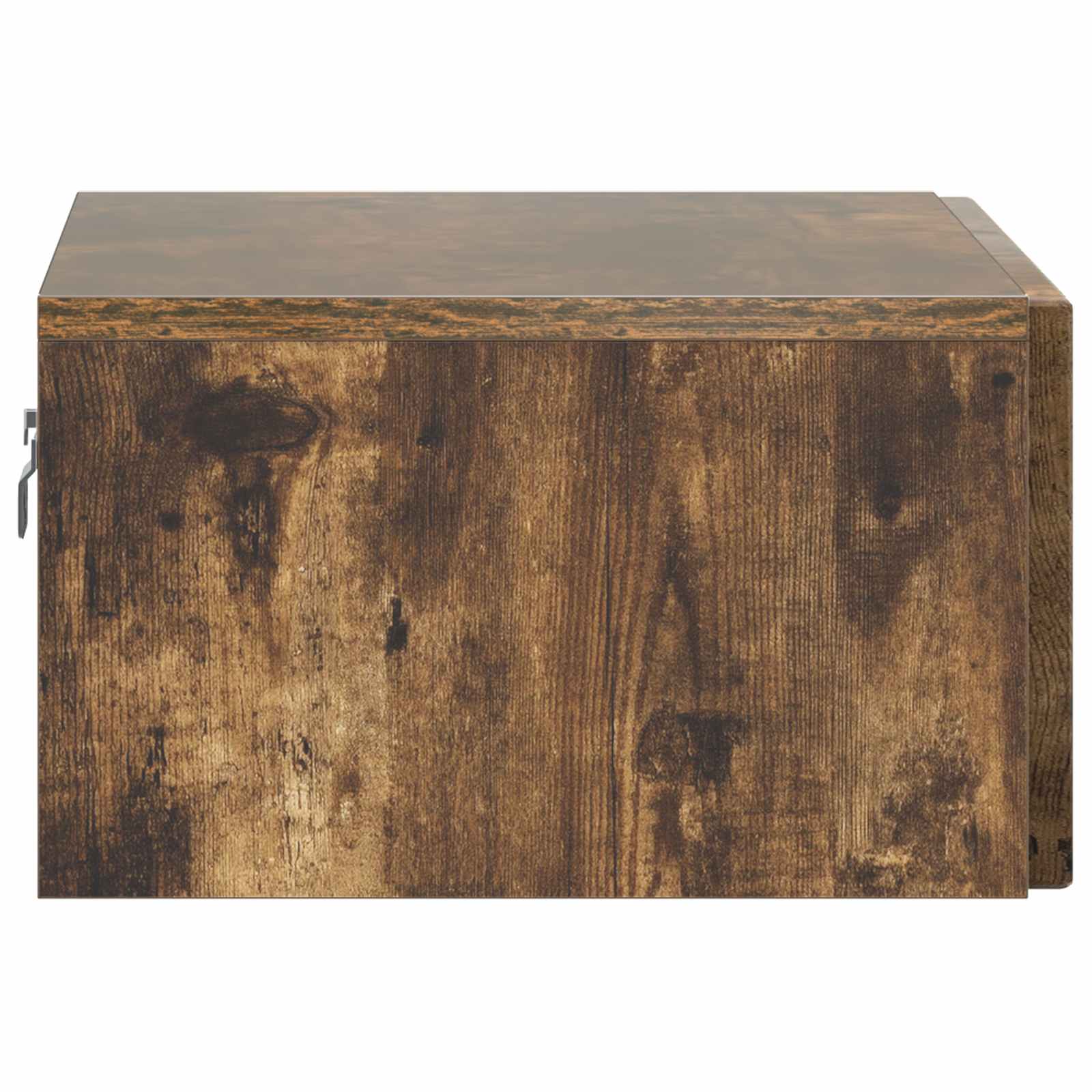 Væghængt Natbord med skuffe 2 pcs Røget eg 49 x 34,5 x 20 cm