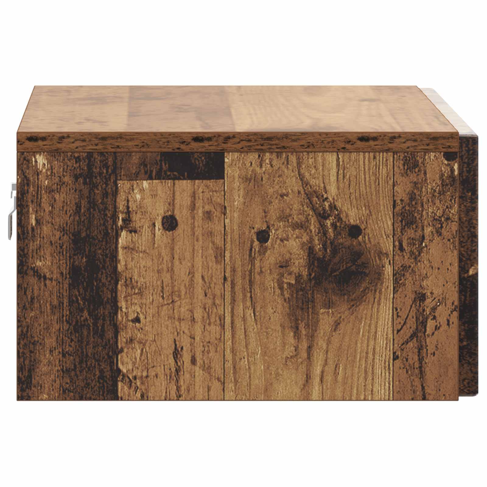 Væghængt Natbord med skuffe 2 pcs Gammelt træ 49 x 34,5 x 20 cm