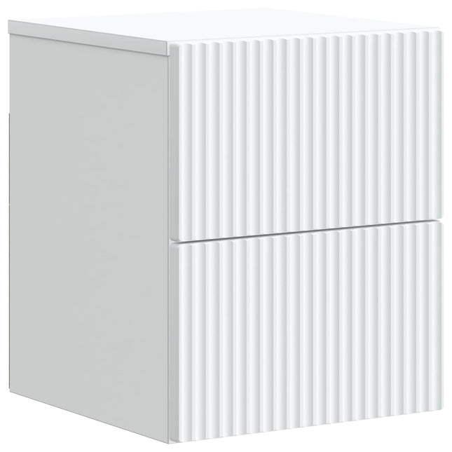 Væghængt Natbord Hvid 33 x 34,5 x 40 cm Konstrueret træ