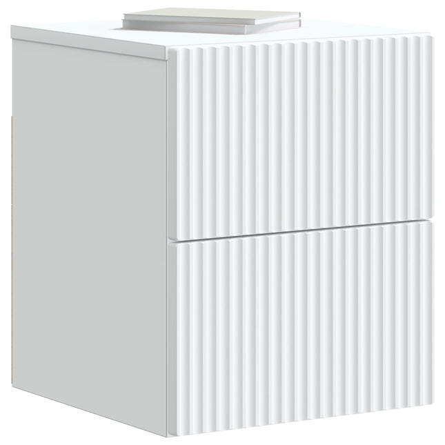Væghængt Natbord Hvid 33 x 34,5 x 40 cm Konstrueret træ