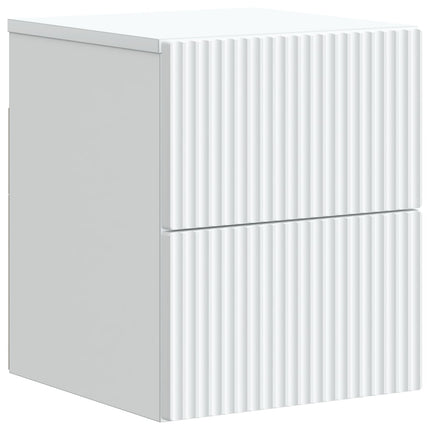 Væghængt Natbord 2 stk. Hvid 33 x 34,5 x 40 cm Konstrueret træ