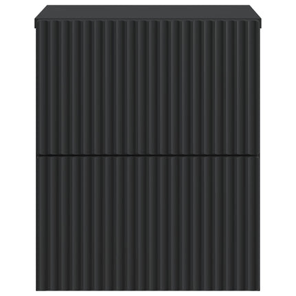 Væghængt Natbord 2 stk. Sort 33 x 34,5 x 40 cm Konstrueret træ