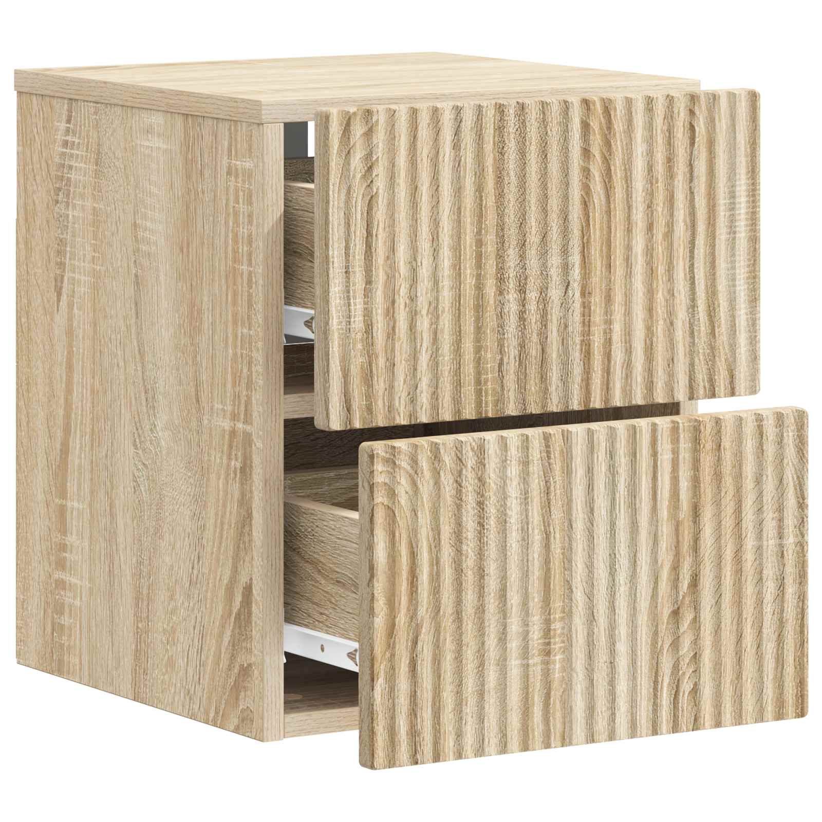 Væghængt Natbord Sonoma-eg 33 x 34,5 x 40 cm Konstrueret træ