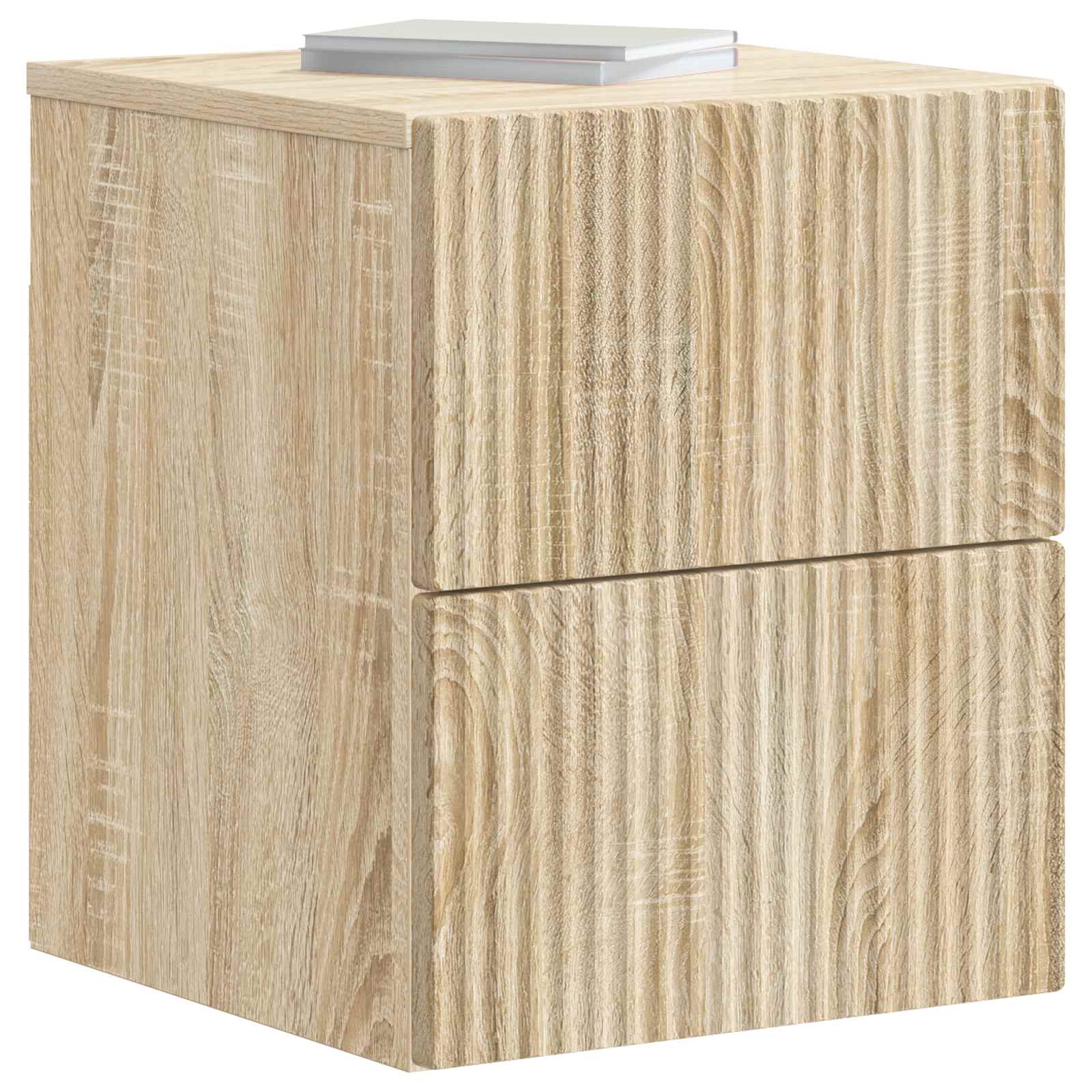Væghængt Natbord Sonoma-eg 33 x 34,5 x 40 cm Konstrueret træ