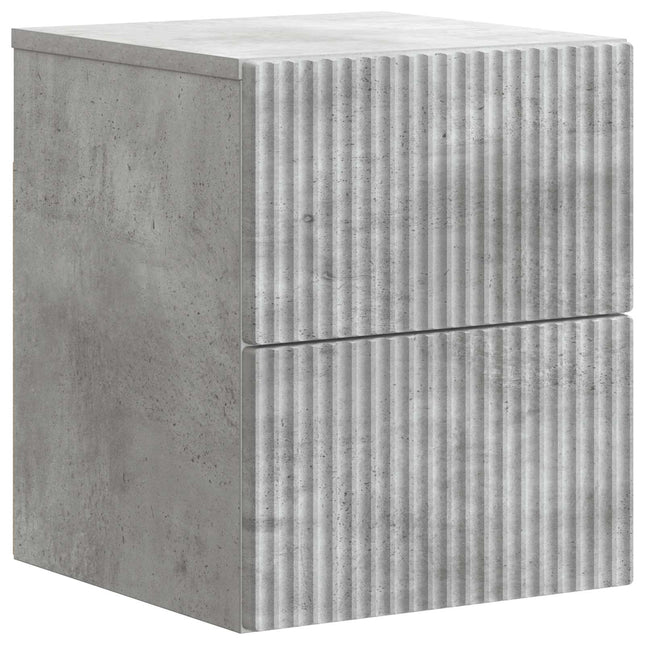 Væghængt Natbord Betongrå 33 x 34,5 x 40 cm Konstrueret træ