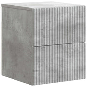 Væghængt Natbord Betongrå 33 x 34,5 x 40 cm Konstrueret træ