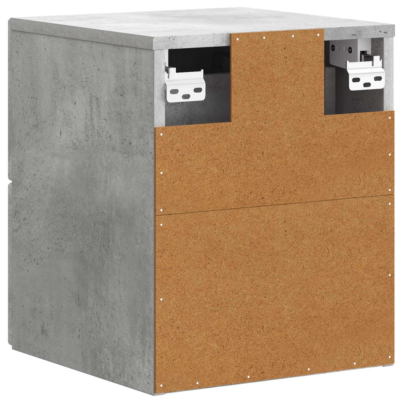 Væghængt Natbord Betongrå 33 x 34,5 x 40 cm Konstrueret træ