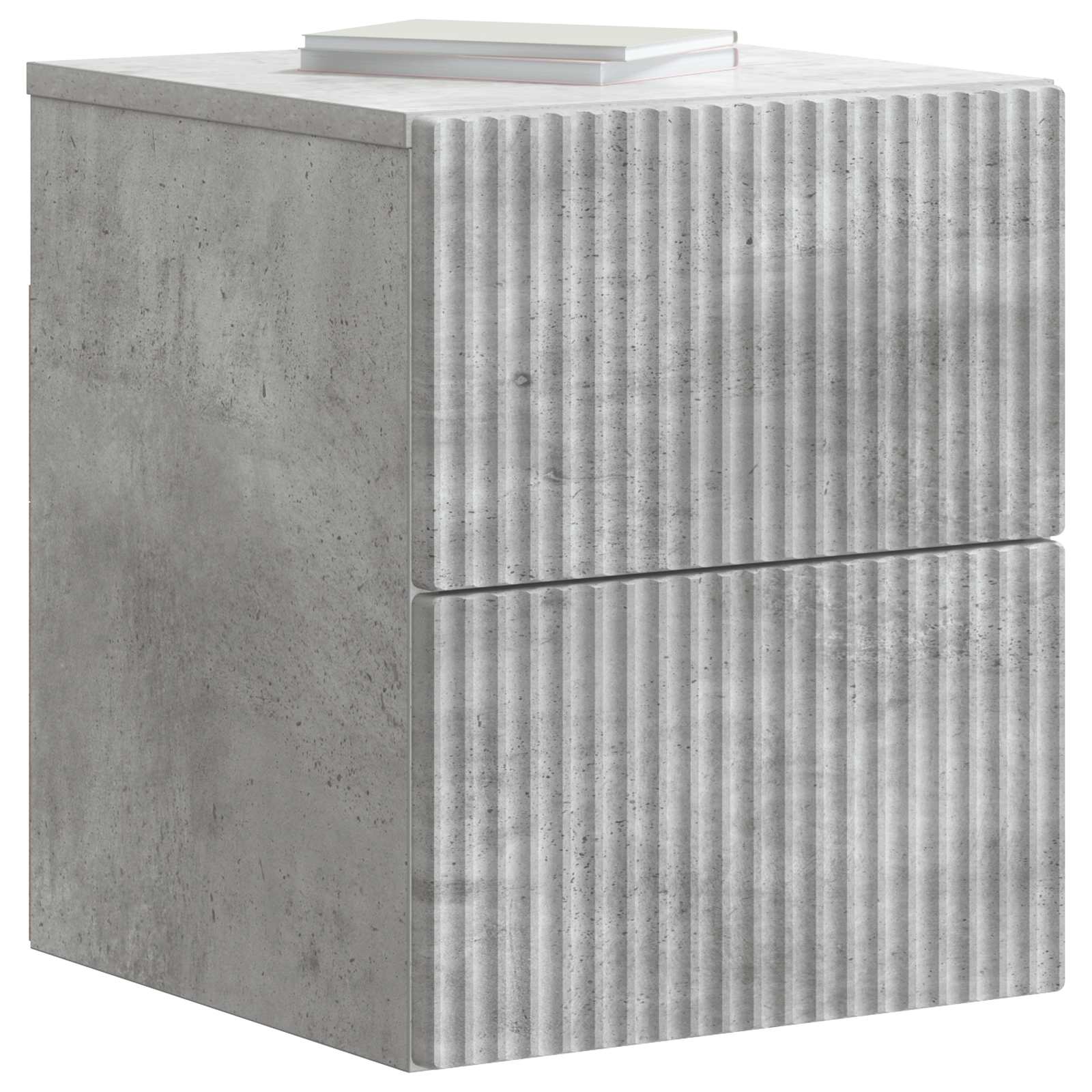 Væghængt Natbord Betongrå 33 x 34,5 x 40 cm Konstrueret træ