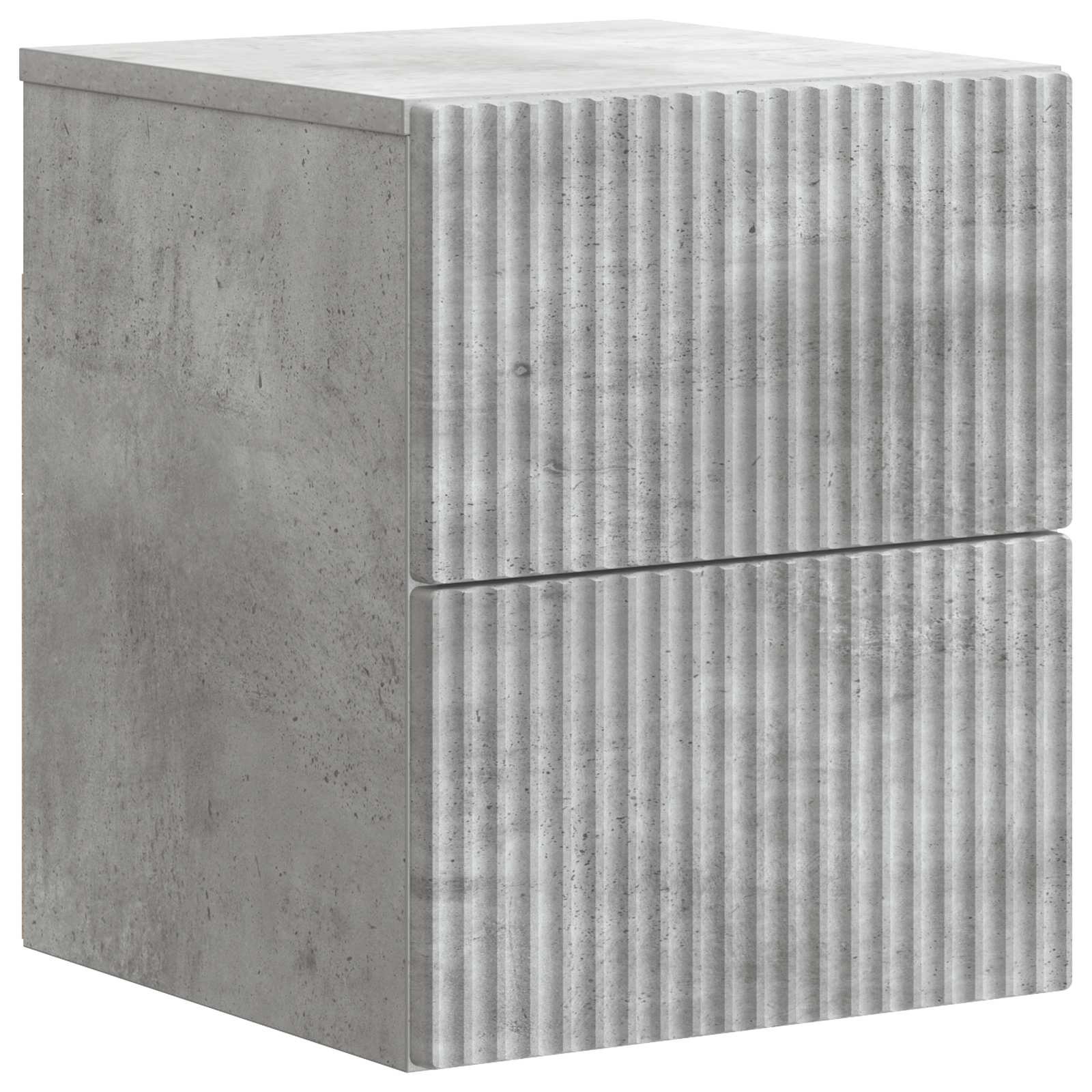 Væghængt Natbord med skuffe 2 pcs Betongrå 33 x 34,5 x 40 cm