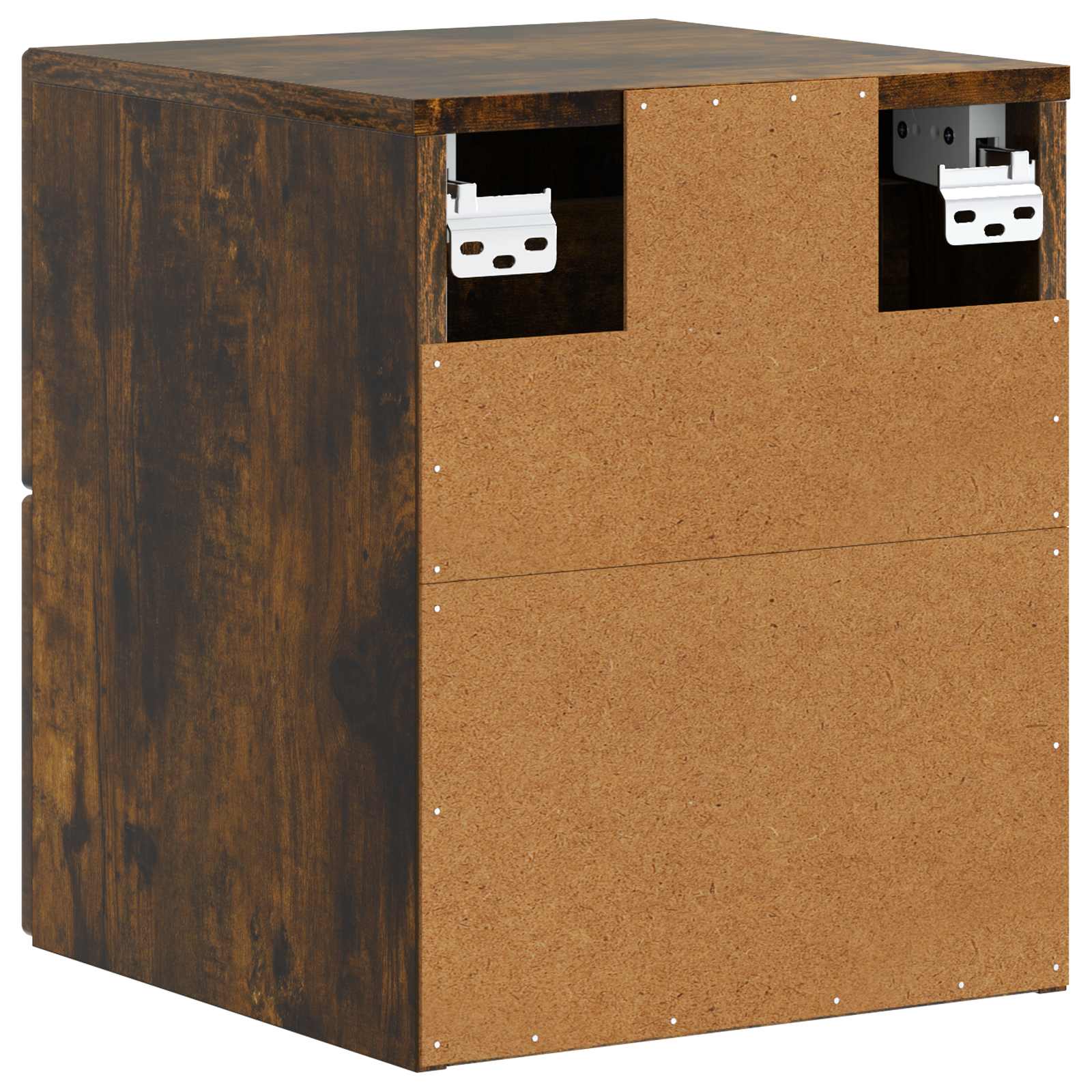 Væghængt Natbord med skuffe 2 pcs Røget eg 33 x 34,5 x 40 cm