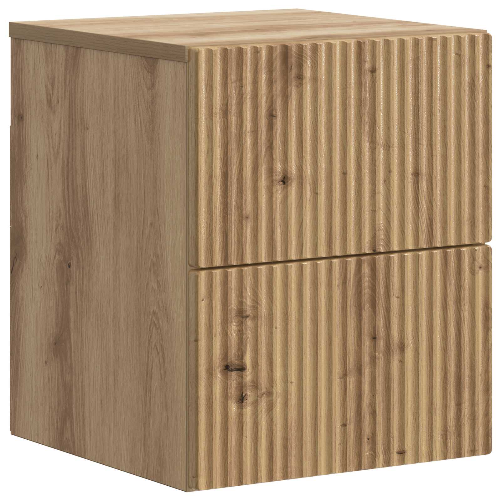 Væghængt Natbord med skuffe 2 pcs Artisan-eg 33 x 34,5 x 40 cm