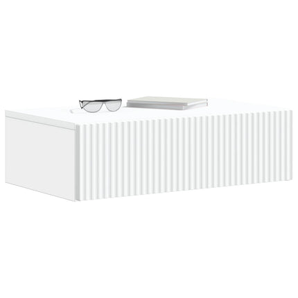 Væghængt Sideskab Hvid 59 x 34,5 x 17 cm Konstrueret træ