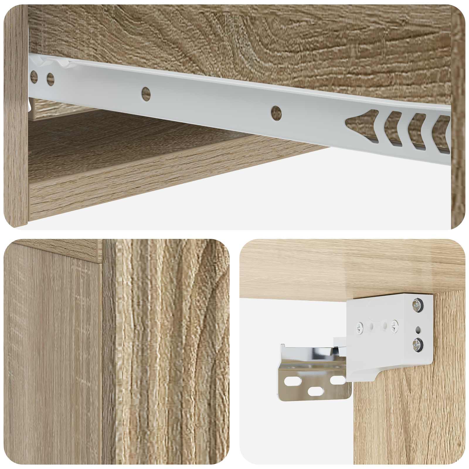 Væghængt Sideskab Sonoma-eg 59 x 34,5 x 17 cm Konstrueret træ