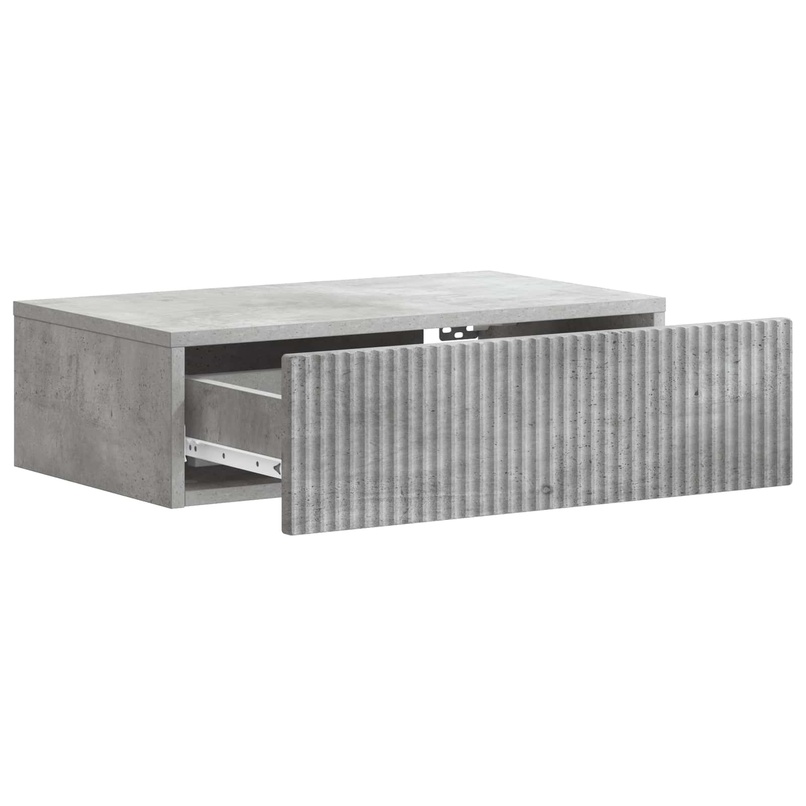 Væghængt Sideskab Betongrå 59 x 34,5 x 17 cm Konstrueret træ