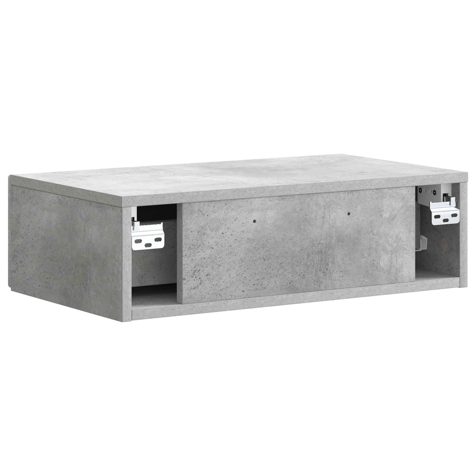 Væghængt Sideskab Betongrå 59 x 34,5 x 17 cm Konstrueret træ