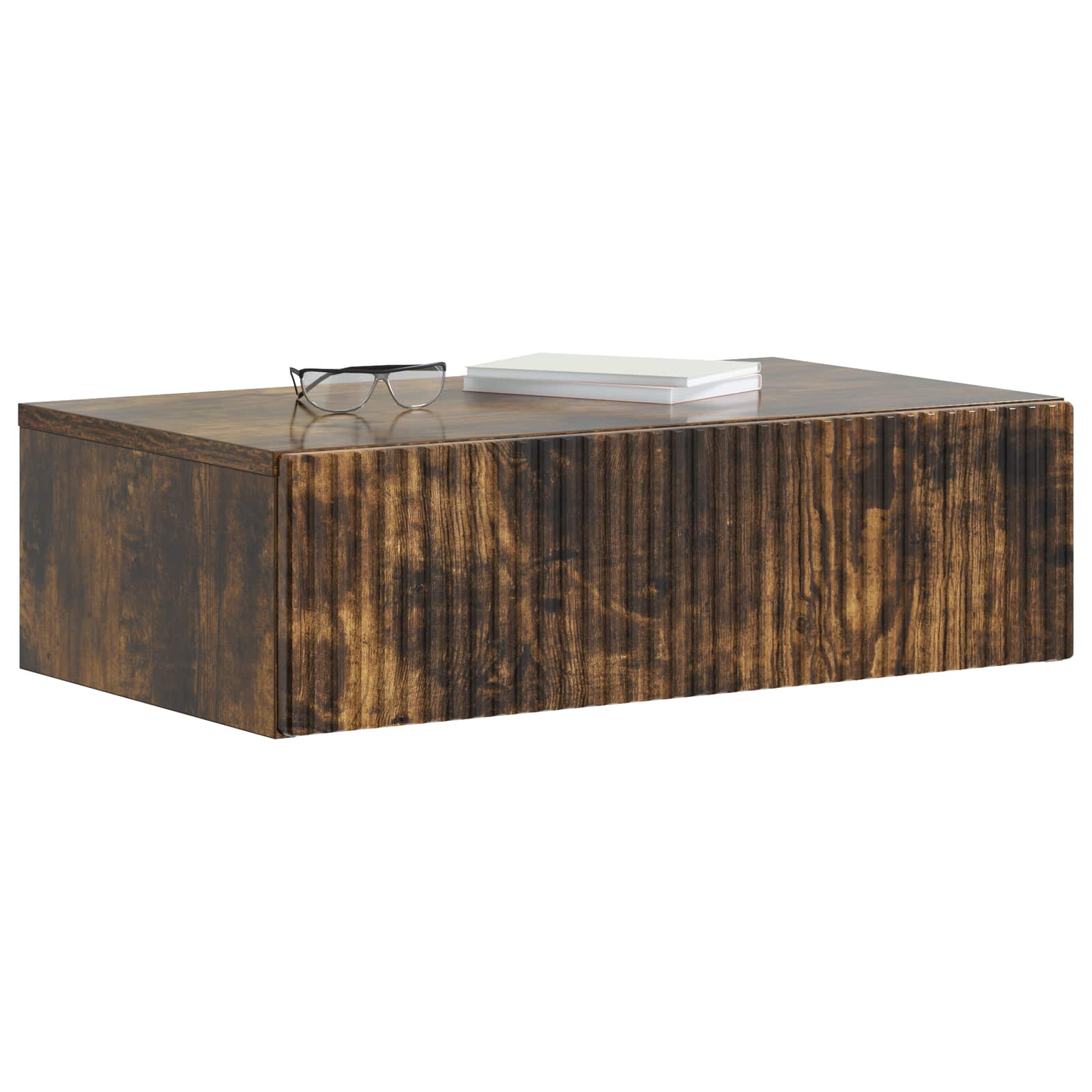 Væghængt Sideskab Røget eg 59 x 34,5 x 17 cm Konstrueret træ