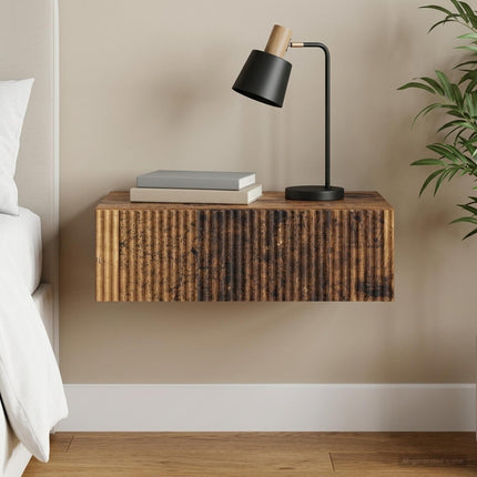 Væghængt Sideskab 59 x 34,5 x 17 cm Konstrueret træ Gammelt træ