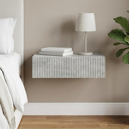 Væghængt Sideskab 87,5 x 34,5 x 17 cm Konstrueret træ Betongrå