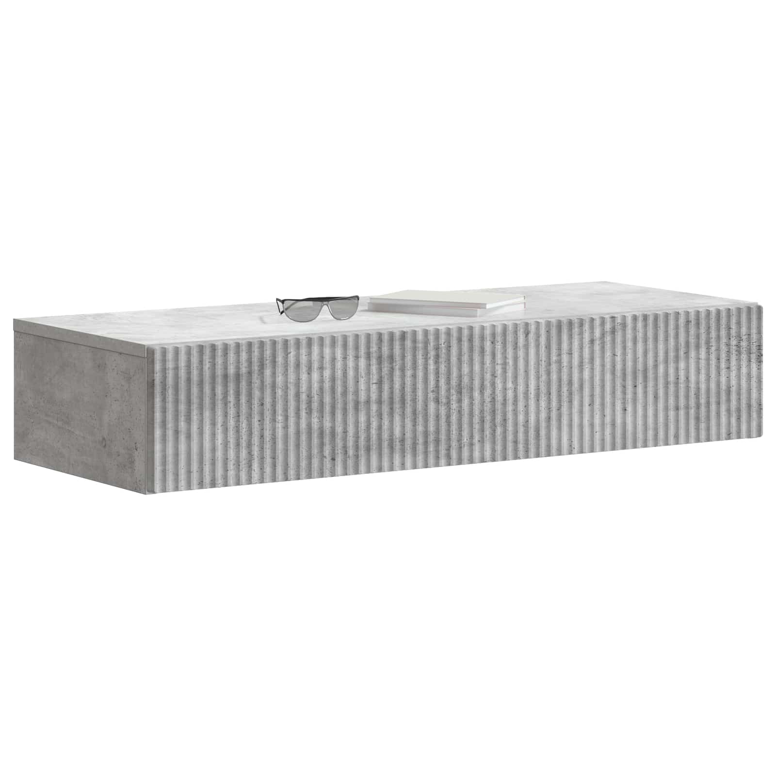 Væghængt Sideskab Betongrå 87,5 x 34,5 x 17 cm Konstrueret træ