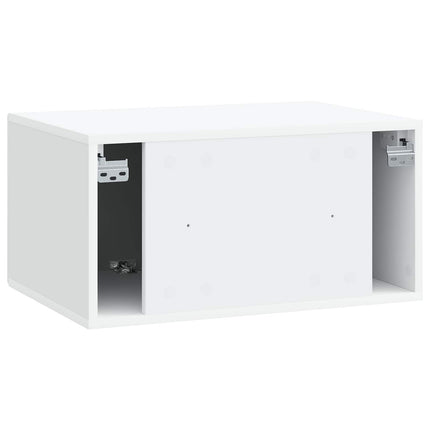 Væghængt TV-skab Hvid 59,5 x 41 x 30 cm Konstrueret træ