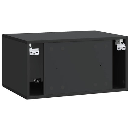 Væghængt TV-skab 59,5 x 41 x 30 cm Sort Konstrueret træ
