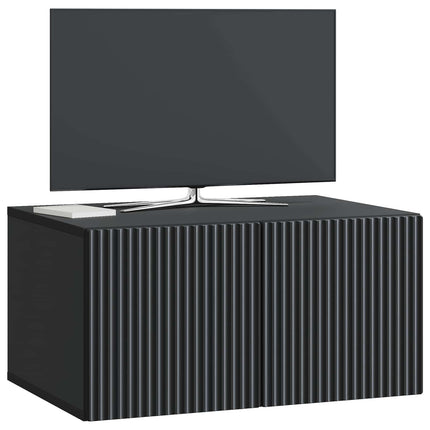 Væghængt TV-skab 59,5 x 41 x 30 cm Sort Konstrueret træ