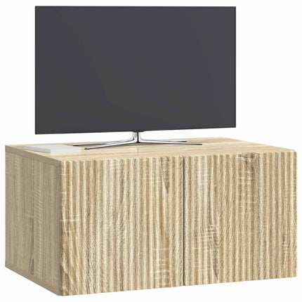 Væghængt TV-skab Sonoma-eg 59,5 x 41 x 30 cm Konstrueret træ
