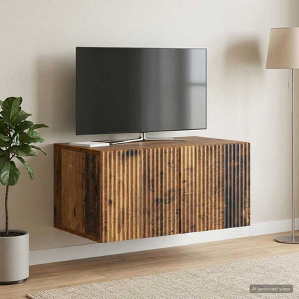 Væghængt TV-skab Gammelt træ 59,5 x 41 x 30 cm Konstrueret træ