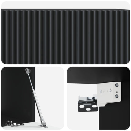 Væghængt TV-skab 78,5 x 41 x 30 cm Sort Konstrueret træ