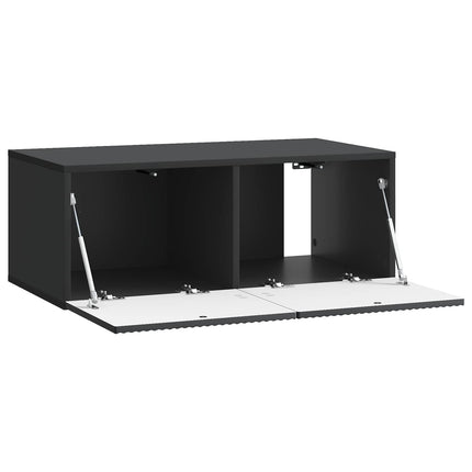 Væghængt TV-skab 78,5 x 41 x 30 cm Sort Konstrueret træ