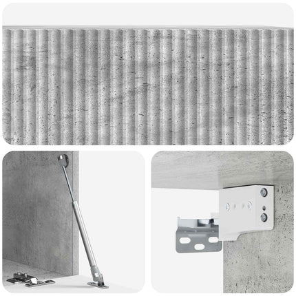 Væghængt TV-skab 78,5 x 41 x 30 cm Betongrå Konstrueret træ