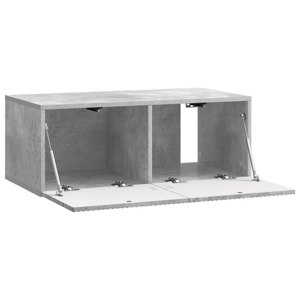 Væghængt TV-skab 78,5 x 41 x 30 cm Betongrå Konstrueret træ