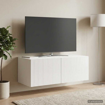 Væghængt TV-skab Vægmonteret Hvid højglans 78,5 x 41 x 30 cm