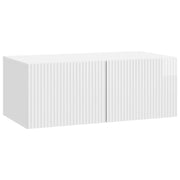 Væghængt TV-skab Vægmonteret Hvid højglans 78,5 x 41 x 30 cm
