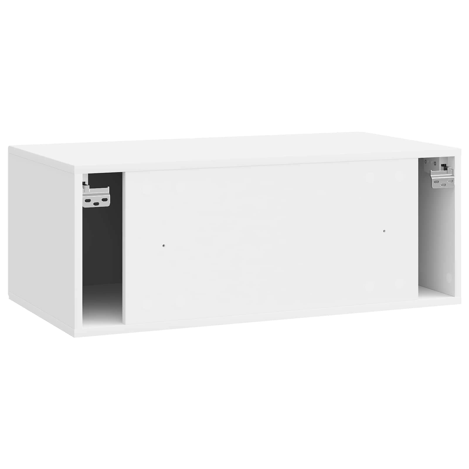Væghængt TV-skab Vægmonteret Hvid højglans 78,5 x 41 x 30 cm